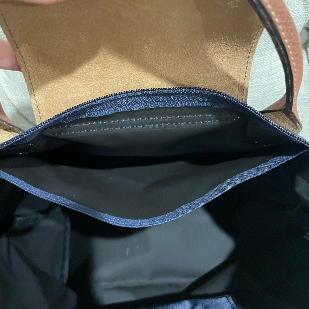 Longchamp Le pliage small tote bag in marine navy blue - Picture 9 of 12